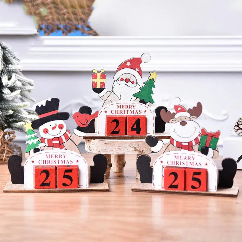Christmas Painted Wooden Creative DIY Calendar Assembly Gift Decoration Ornaments - Bellarte Enchanté Christmas Painted Wooden Creative DIY Calendar Assembly Gift Decoration Ornaments